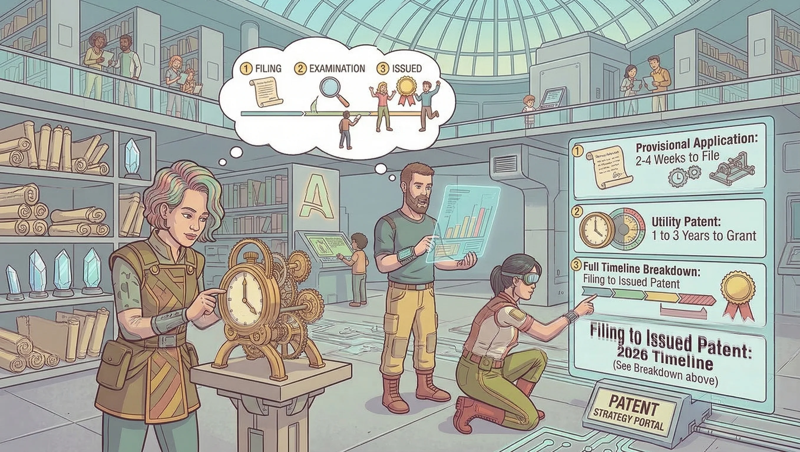 Illustration of patent filing timeline